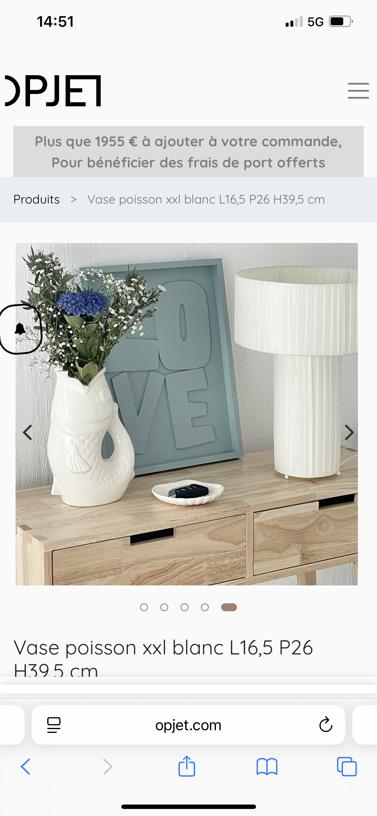 Vase, Pichet poisson en céramique