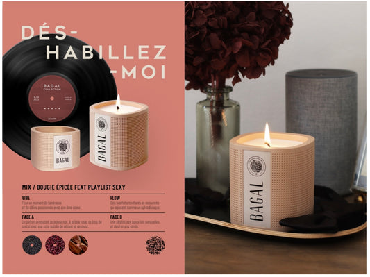 Bougies parfumées avec playlists musique