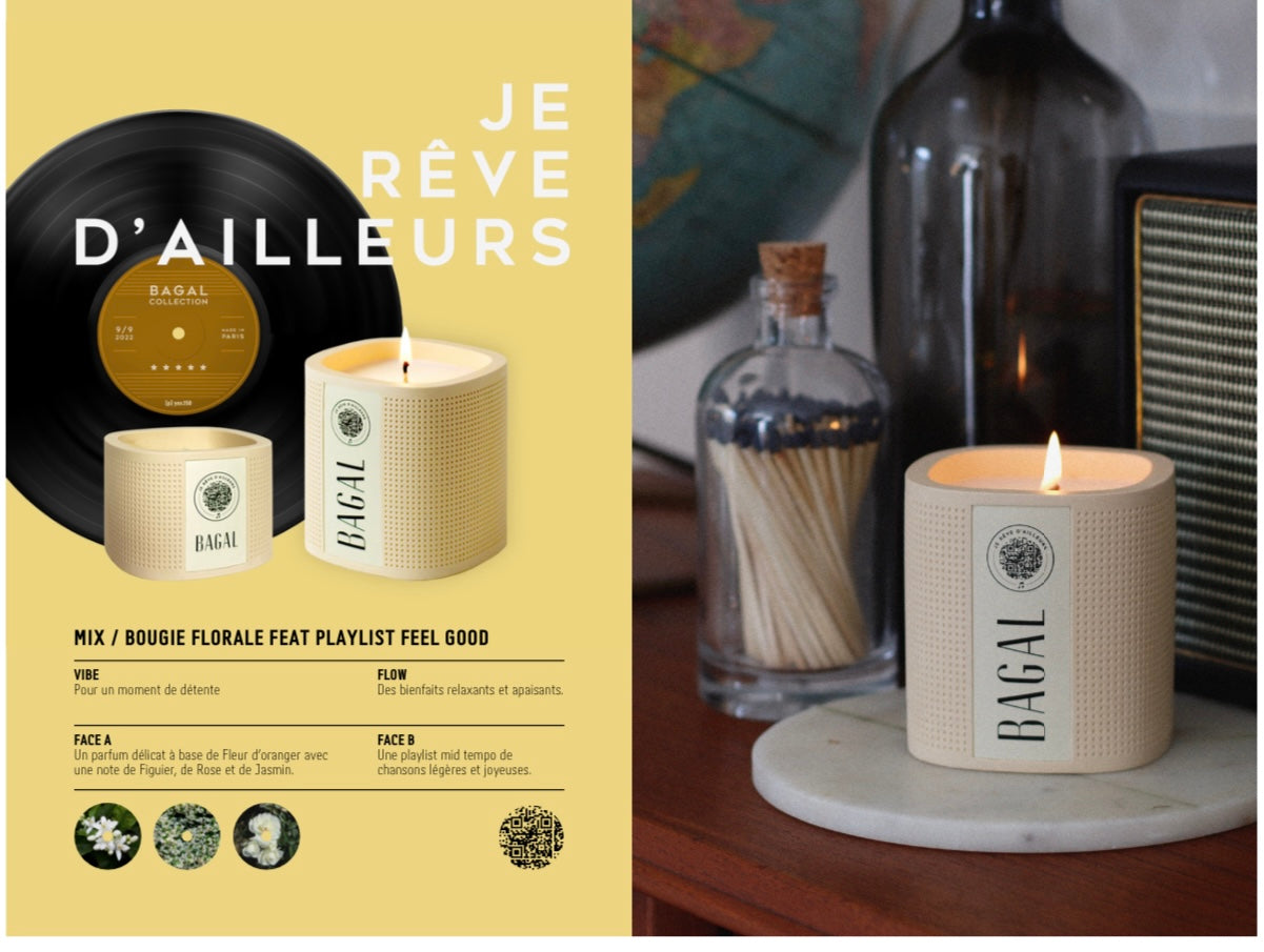 Bougies parfumées avec playlists musique